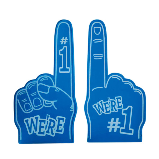 Blue Sublimated Foam Hands